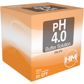 HM Digital pH 4.0 Buffer Solution - 20 packets of 20ml