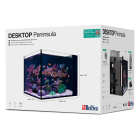 Red Sea Desktop Peninsula with Cabinet - White