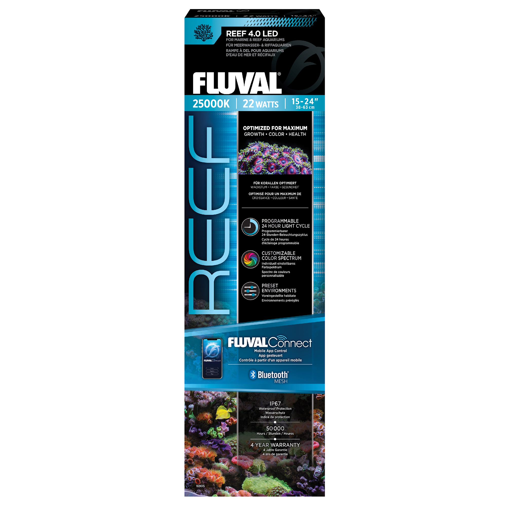 LED Fluval Reef 4.0 22W 15-24 BT