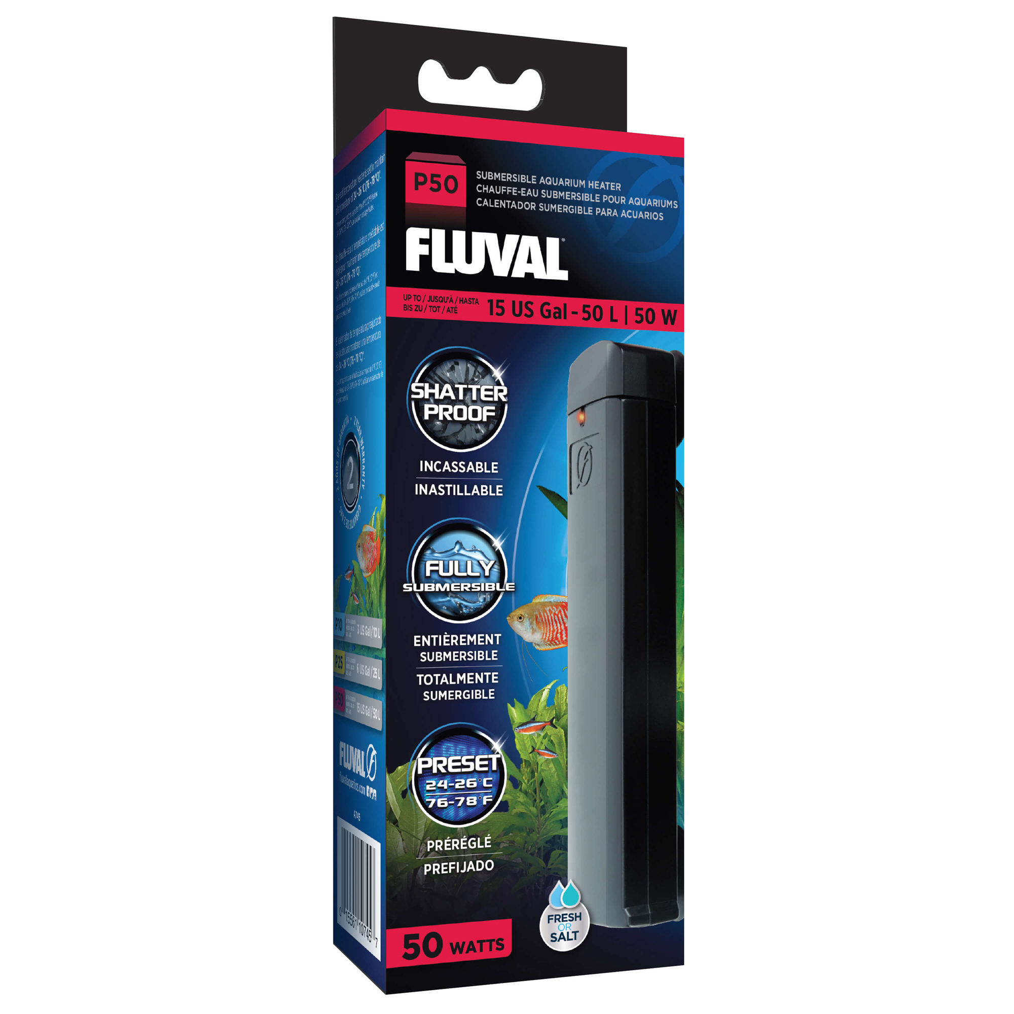 Chauffe-eau sub. P50 Fluval 50w