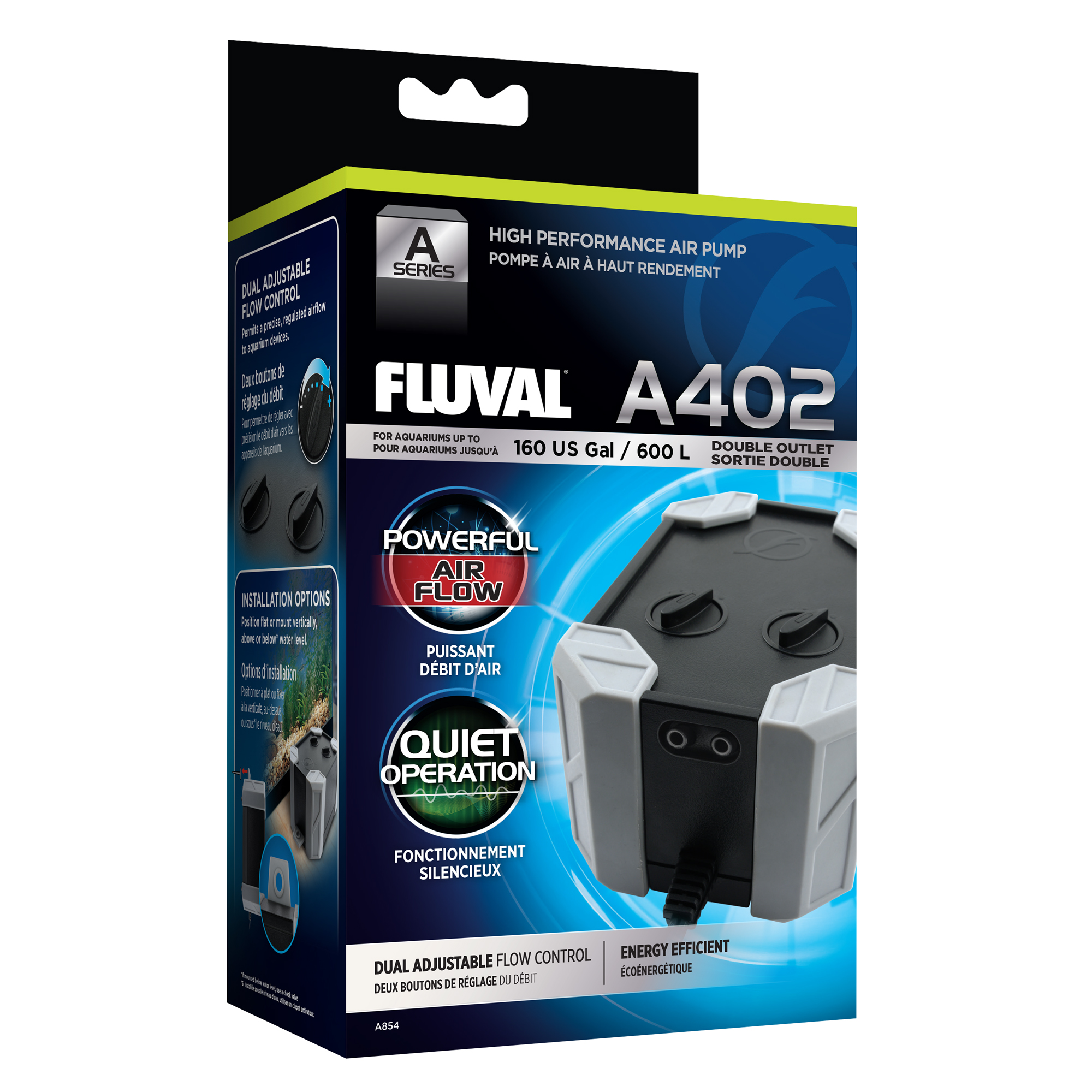 Fluval Pompe à air A402 160g/600L