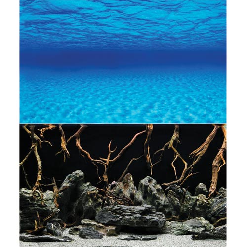 Underwater Treasures Oceanscape/Mystic Lake Reversible Background 24