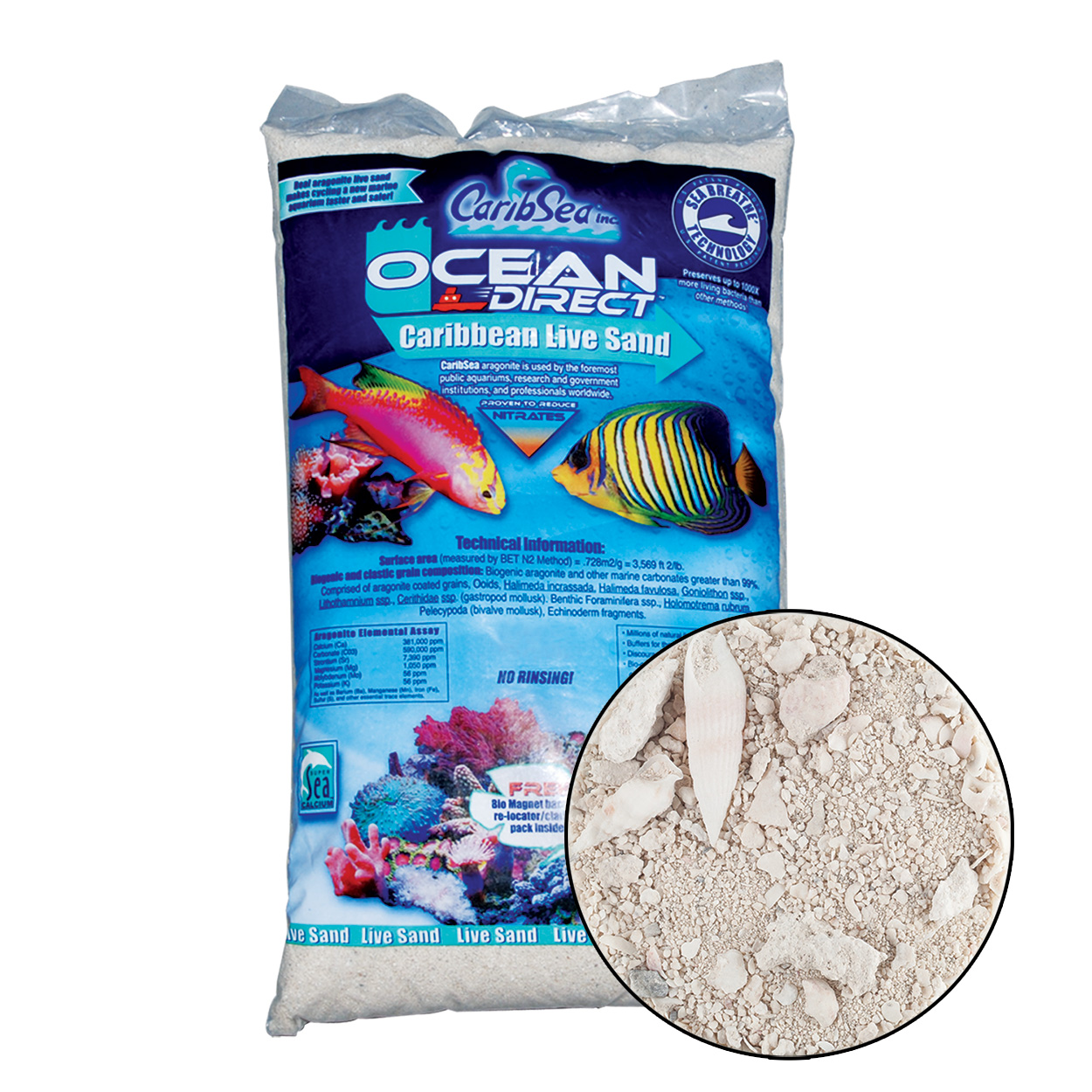 CaribSea Ocean Direct Caribbean Live Sand