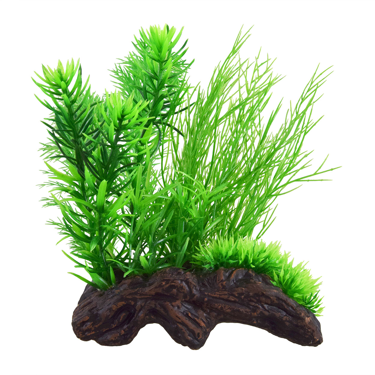 Underwater Treasures Ceramic Driftwood with Plant