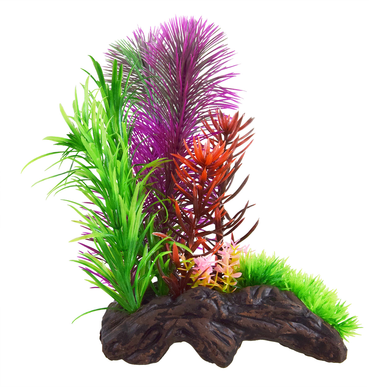 Underwater Treasures Ceramic Driftwood with Plant